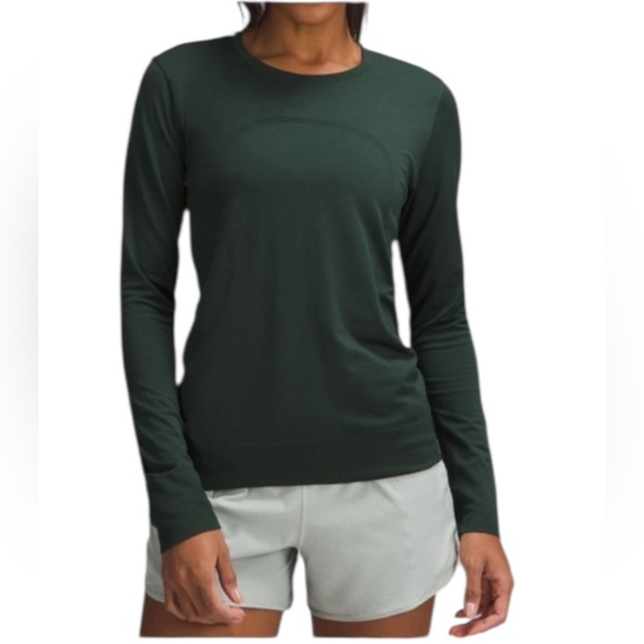lululemon athletica Tops - Lululemon Swiftly Relaxed Long Sleeve Tee Legacy Green Size 4 New